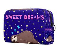 Sweet Dream - Bolsa de cosméticos para mujer, bolsa organizadora de maquillaje grande con cremallera, multicolor, 18.5x7.5x13cm/7.3x3x5.1in, Neceser