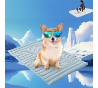 sweet dreamed dog cooling mat, Comfortable Non-Slip Washable Double-Sided Pet Bed, Double-Sided Foldable Non-Slip Coolings Pad for Dogs Cat in Summer, Machine Washable for Dog Cat (bipolar blue,XL)