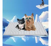 sweet dreamed dog cooling mat, Comfortable Non-Slip Washable Double-Sided Pet Bed, Double-Sided Foldable Non-Slip Coolings Pad for Dogs Cat in Summer, Machine Washable for Dog Cat (granny gray,S)