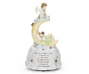 Sweet Dreams ángel bebé Oración Musical Música Figura Estatua reproduce Nana de la niña por Roman Inc