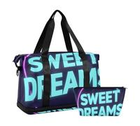 Sweet Dreams - Bolsa de viaje de gran tamaño para aeropuerto con correa ajustable para gimnasio, gran capacidad, Sweet Dreams, 1 size