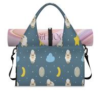 Sweet Dreams - Bolsa deportiva de lona con compartimento para zapatos, diseño de ovejas divertidas para fin de semana, bolsa de equipaje para gimnasio, yoga, viajes, color, L, Bolsa de viaje
