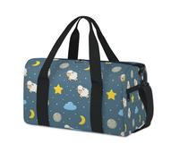 Sweet Dreams - Bolsa deportiva de lona para niños, niñas, niños, mujeres, hombres, divertidas ovejas durante la noche, fin de semana, bolsa de viaje para llevar al gimnasio, bolsas de lona casuales