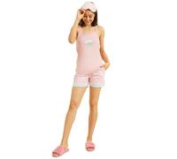 Sweet Dreams Conjunto de pantalones cortos sin mangas para mujer, Rosa, 42