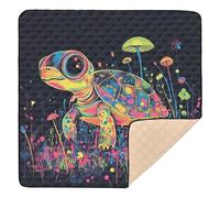 Sweet Eastern Box Turtle - Alfombra de juego antideslizante grande para bebé, impermeable, para sala de juegos, para bebés y niños pequeños, 50 x 50 pulgadas