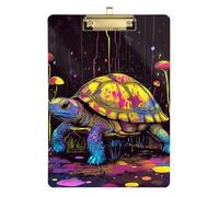 Sweet Eastern Box Turtle - Portapapeles transparente A4 para voleibol, béisbol, entrenadores, tamaño 9 x 12 pulgadas