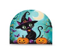 Sweet Fun - Servilletero de papel acrílico con diseño de gato y calabaza y luna para mesa, cocina, decoración de papel acrílico, para comedor, interior, exterior, fiesta, vacaciones, accesorios