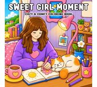 Sweet Girl Moment Coloring Book: Relaxing Lifestyle Coloring Pages for All Ages Featuring Cute Daily Activities, Heartwarming Scenes, Cozy Moments to Reduce Stress