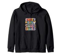 Sweet Girl with A Little bit of Anger Issues - Sudadera con Capucha
