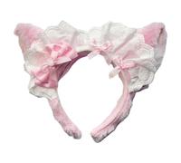 Sweet Girls - Diadema con orejas de felpa y lazo para eventos fotográficos y lazo