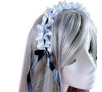 Sweet Hair Decor - Diadema plisada para mujer, con cordones plisados, elegante con forma de lazo, para niñas, encaje para mujer, para lavar la cara, suave para spa, diadema de encaje plisada