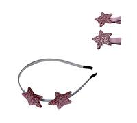 Sweet Hairband - Pasadores antideslizantes para el pelo para niños, diseño punk, lentejuelas, forma de estrella, horquillas para el pelo y banda elástica