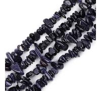 Sweet & Happy Girl 's Store gr ¨ ¹ N y peridoto chips de piedras preciosas perlas Strang 34 pulgadas bisutería perlas, 7-8mm Blau Aventurin Chips