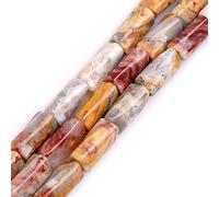 Sweet & Happy Girl 's Store piedras preciosas perlas Strang 15 pulgadas bisutería perlas, 9x20mm Crazy Lace Achat Perlen