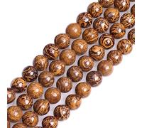 Sweet & Happy Girl's Gemstone Beads Strand Piel de Elefante de Piedra semipreciosa para bisutería, Redonda, 6 mm, Color Amarillo, para bisutería, 38 cm, 8mm Yellow, 8 mm