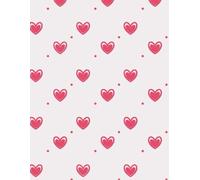 Sweet Hearts Notebook: College Ruled Lined Notebook with Cute Pink Heart Pattern