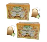 Sweet Herbs® | Té de hierbas de jengibre y cúrcuma | Infusión Digestiva Bio Jengibre Cúrcuma Limón - 2 x 20 Filtros en Sobres Individuales (60 Gr)