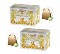 Sweet Herbs® | Té de hierbas de limón, jengibre y té verde | Infusión Digestiva Ecológica Limón, Jengibre, Té Verde - 2 x 20 Filtros en Sobres Individuales