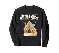 Sweet Holiday Chaos Gingerbread House Funny Navidad Sudadera