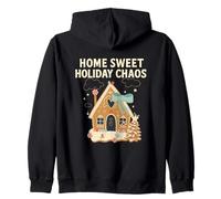 Sweet Holiday Chaos Gingerbread House Funny Navidad Sudadera con Capucha