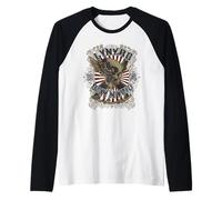 Sweet Home Alabama Biker 1974 Skull Vintage Camiseta Manga Raglan
