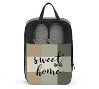 Sweet Home - Bolsa para zapatos de golf, diseño de lazo, color blanco y negro