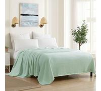 Sweet Home Collection 100% Fine Cotton Blanket Luxurious Weave Stylish Design Soft and Comfortable All Season Warmth, Full/Queen, Mint