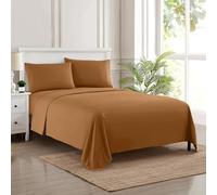 Sweet Home Collection 1500 Hilos 4 Piezas Calidad Egipcio Bolsillo Profundo Juego de sábanas, Completa, Beige, Moca, California King