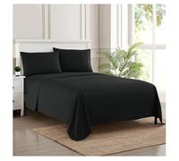 Sweet Home Collection 1500 Hilos 4 Piezas Calidad Egipcio Bolsillo Profundo Juego de sábanas, Completa, Beige, Negro, Cama Individual