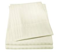 Sweet Home Collection 6 Piece Bed Sheets 1500 Thread Count Deep Pocket Fine Juego de Fundas de Almohada Extra de Microfibra con Bolsillos Profundos, Dobby Beige, Matrimonio Doble, 6