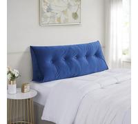 Sweet Home Collection Almohada de cuña para cabecero, Almohada de cuña para cabecera, cojín Triangular Grande y versátil, Almohada de Apoyo para Lectura, tamaño matrimonial, 54 Pulgadas, Color Azul