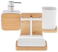 Sweet Home Collection Bathroom Accessories Sets Unique Collections Modern Classic Bonitos diseños Decorativos, Ritz, Paquete de 4, 4