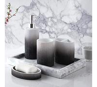 Sweet Home Collection Colección de Accesorios de baño Decorativos únicos Hermosos diseños de decoración de baño, Juego de 4 Piezas, Urbana (Paquete de 1)