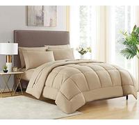 Sweet Home Collection Down Alternative Comforter All Season Warmth Luxurious Plush Loft Microfiber Fill Duvet Insert Bedding, King, Taupe