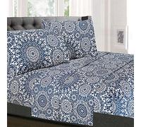Sweet Home Collection Juego de Cama de Lujo con sábana encimera, sábana Bajera, 2 Fundas de Almohada, Microfibra, Oasis, tamaño Individual