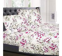 Sweet Home Collection Juego de Ropa de Cama de Lujo con sábana encimera, sábana Bajera, 2 Fundas de Almohada, Microfibra Fina de Doble Cepillado, Dolce, California King