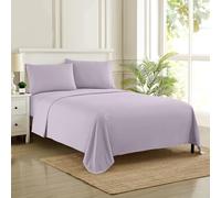 Sweet Home Collection Juego de Ropa de Cama de Lujo con sábana encimera, sábana Bajera, 2 Fundas de Almohada, Encuentra Microfibra cepillada Doble, Lila, tamaño Queen