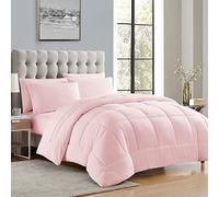 Sweet Home Collection Lujoso Relleno de Microfibra para Cama de Felpa, Color Rosa pálido, tamaño matrimonial