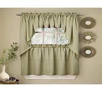 Sweet Home Collection Par de Cortinas Estilo Swag, Salvia, 5 cm de Ancho x 22,8 cm de Largo (Paquete de 1)