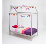 Sweet Home From Wood Cama-casita Montessori de Madera Maciza, Estructura de Cama para niños. (Gris, 190x90cm)