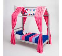 Sweet Home From Wood Cama Infantil con Forma de casita, Cama de Madera Maciza, Cama Infantil (Gris, 190x120cm)