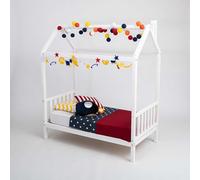 Sweet Home From Wood Estructura de Cama de Madera, Cama-casita, Cama Infantil, Cama de Madera Maciza, Estructura de Cama escandinava (Blanco, 190x135cm)