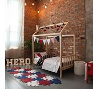 Sweet Home From Wood Estructura de Cama de Madera, Cama-casita, Cama Infantil, Cama de Madera Maciza, Estructura de Cama escandinava (Madera de Pino, 190x135cm)