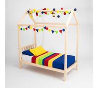 Sweet Home From Wood Struttura letto per Ragazzi, Letto a Castello in Legno massello di Pino, Letto a Castello su gambe (Madera de Pino, 190x120cm)