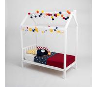 Sweet Home From Wood Struttura letto per Ragazzi, Letto a Castello in Legno massello di Pino, Letto a Castello su gambe (Blanco, 190x90cm)