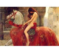 Sweet Home Lady Godiva, La mujer a caballo, kit de punto de cruz de 14 quilates, 400287 puntadas, 82 x 58 cm, kit de punto de cruz de algodón egipcio