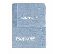 Sweet Home Pantone - Juego de Toallas 1+1 para Invitados (40 x 50 cm + Cara de 50 x 100 cm, con Bordado Pantone, Certificado Oeko Tex), Color Azul