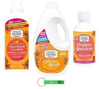 Sweet Home - Paquete de prueba de orquídeas y vainilla - suavizante concentrado + detergente + perfume/3 artículos del mismo aroma + llavero Beni Culinari gratuito