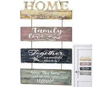 Sweet Home Wall Sign - Arte de pared de baño, accesorios de decoración para el hogar reutilizables, para sala de estar, Sign Rustic Wooden Word | Decoración de puerta de madera Doctor