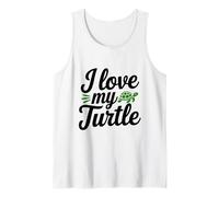Sweet I Love My Turtle, bonita para reptiles, mamás y papás, novedosa Camiseta sin Mangas